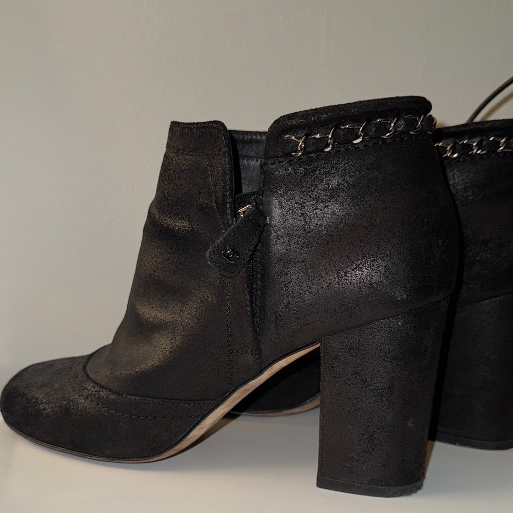 Chanel Black Ankle Boots